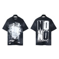2026 New Trendy American Retro H Hell Star Series Printed T-Shirt