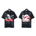 2026 New Trendy American Retro H Hell Star Series Printed T-Shirt