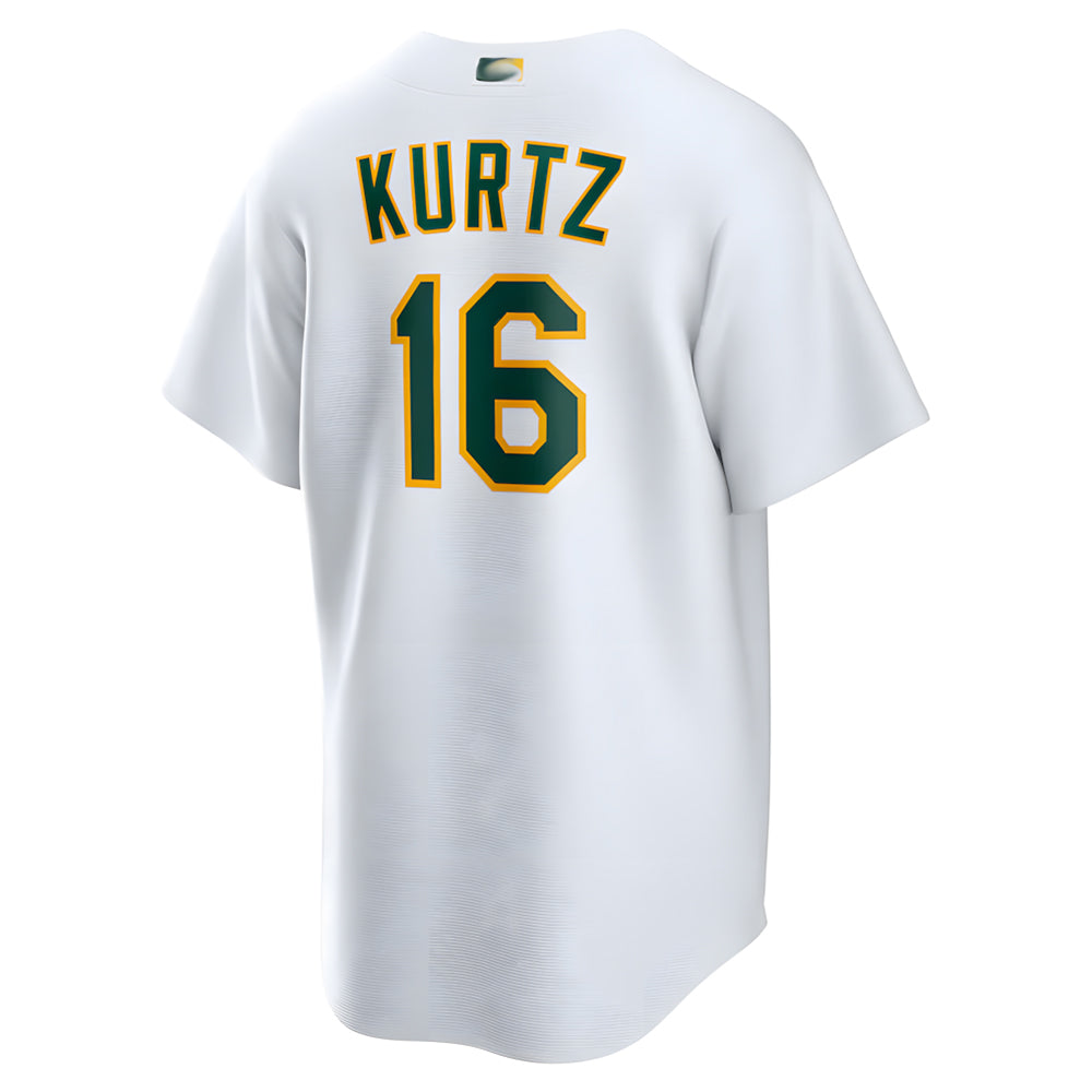 morrishop Athletics #16 Nick Kurtz Player White Home Game Stitched Jerseys