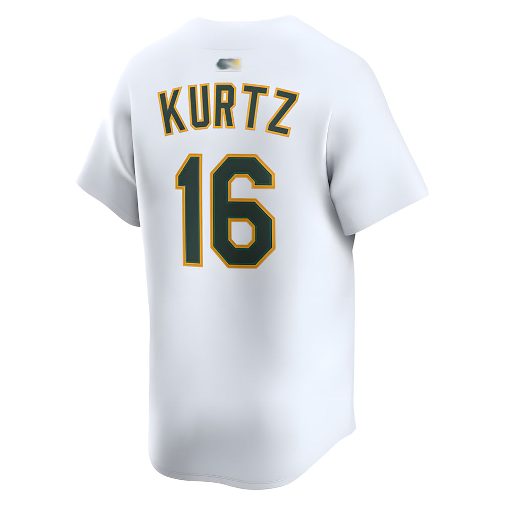 morrishop Athletics #16 Nick Kurtz Player White Home Limited Stitched Jerseys