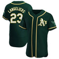morrishop Athletics #23 Shea Langeliers Player Green Authentic Alternate Stitched Jerseys