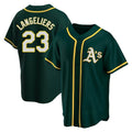morrishop Athletics #23 Shea Langeliers Player Green Replica Alternate Stitched Jerseys