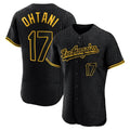 morrishop LA.Dodgers #17 Shohei Ohtani Player Black Snake Skin City Limited Elite Home Stitched Jerseys