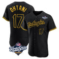 morrishop LA.Dodgers #17 Shohei Ohtani Player Black World Series Snake Skin City Limited Elite Home Stitched Jerseys