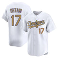 morrishop LA.Dodgers #17 Shohei Ohtani Player Gold Collection Limited Home Stitched Jerseys