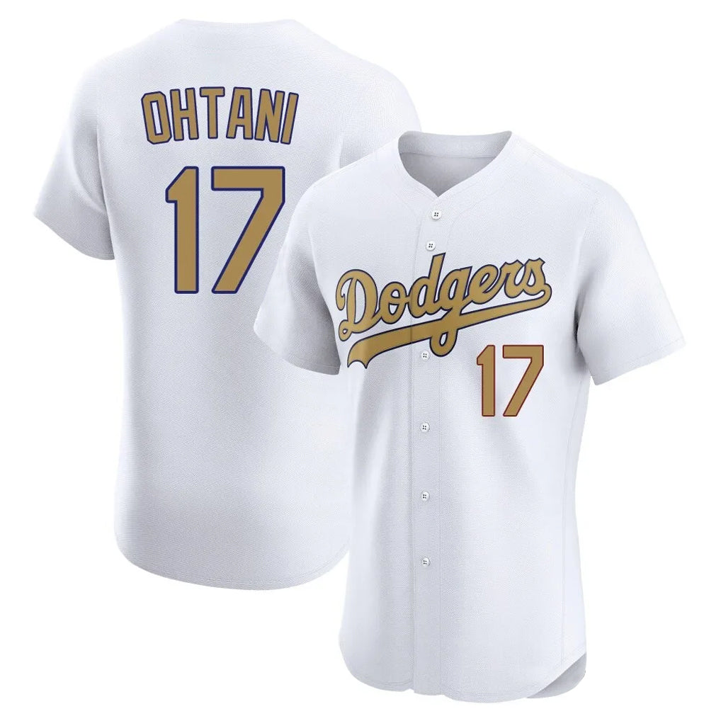 morrishop LA.Dodgers #17 Shohei Ohtani Player Gold Limited Elite Home Stitched Jerseys
