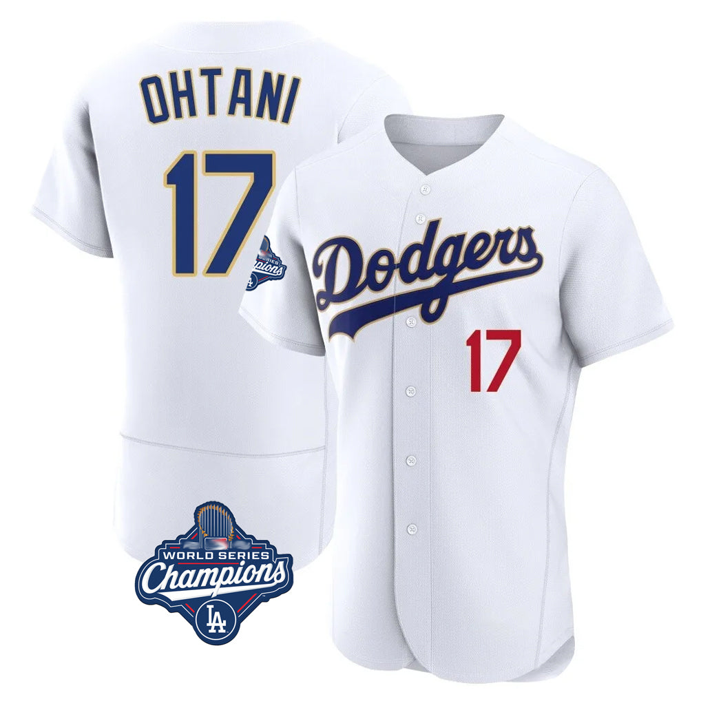 morrishop LA.Dodgers #17 Shohei Ohtani Player Gold White World Series Meet 2026 Collection Stadium Limited Elite Stitched Jerseys