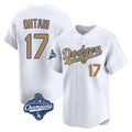 morrishop LA.Dodgers #17 Shohei Ohtani Player Gold World Series Meet Collection Limited Home Stitched Jerseys
