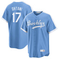 morrishop LA.Dodgers #17 Shohei Ohtani Player Light Blue Cooperstown Collection Limited Stitched Jerseys
