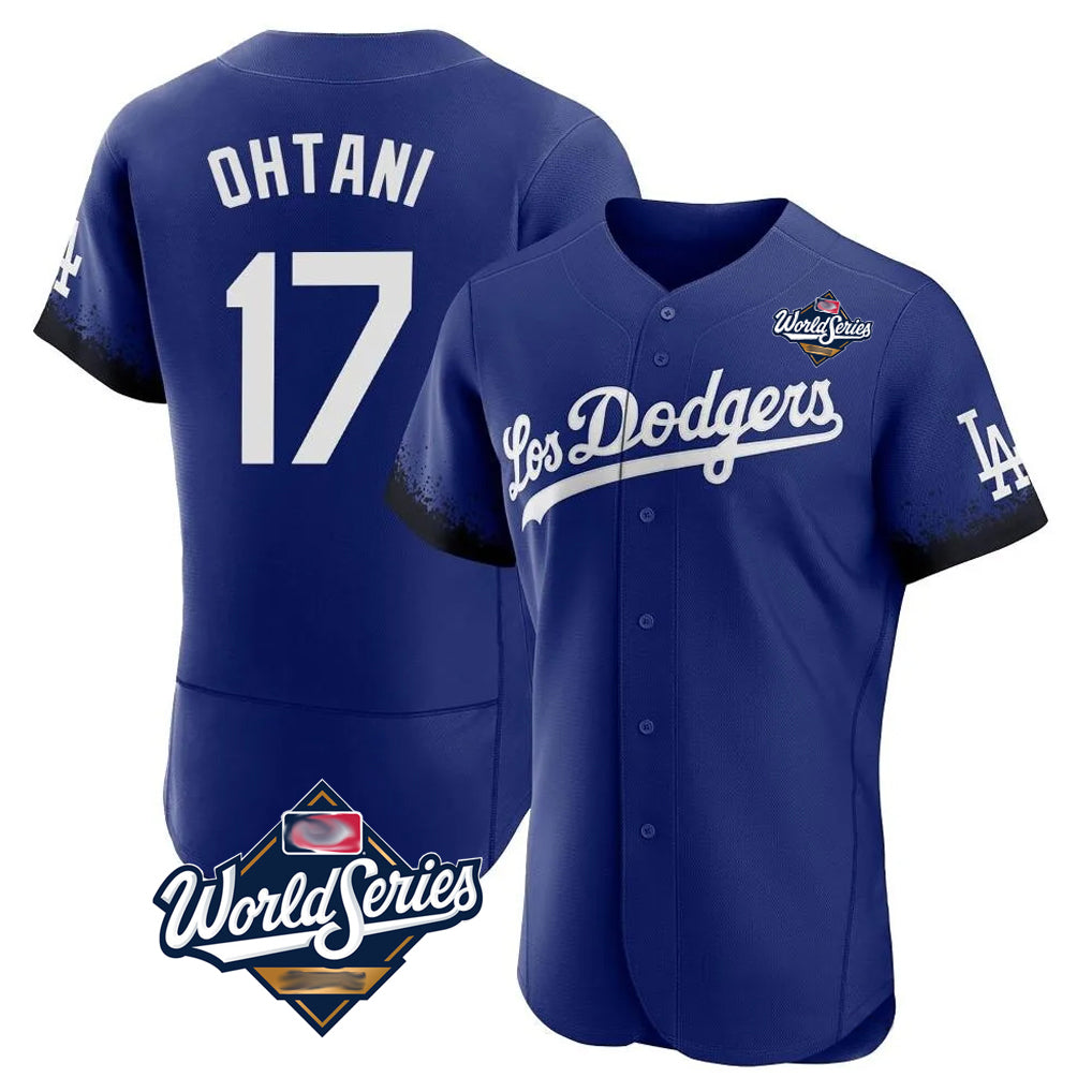 morrishop LA.Dodgers #17 Shohei Ohtani Player Royal World Series City Connect Elite Home Stitched Jerseys