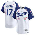 morrishop LA.Dodgers #17 Shohei Ohtani Player White-Royal Tokyo Series Vapor Premier Limited Stitched Jerseys