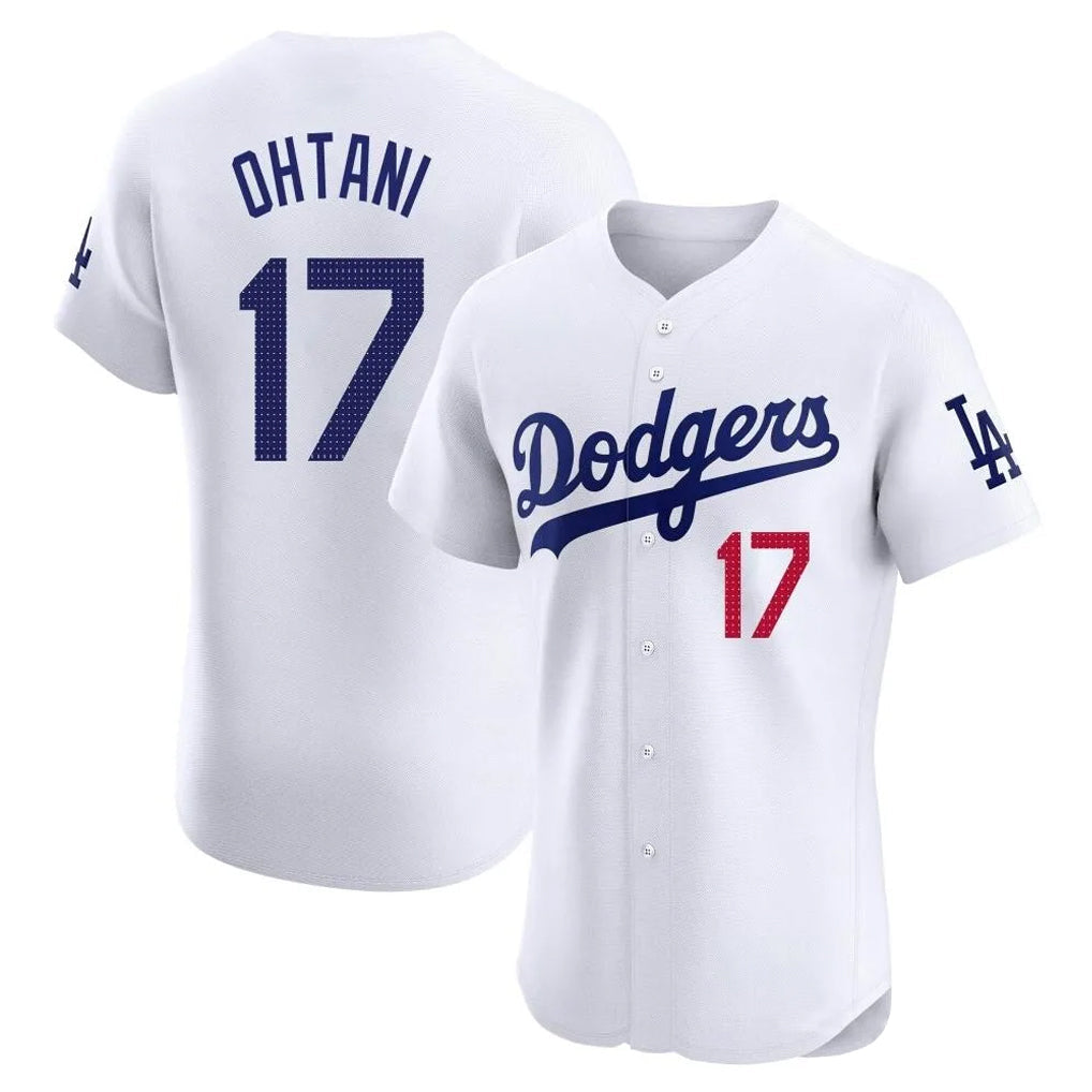 morrishop LA.Dodgers #17 Shohei Ohtani Player White Limited Elite Home Stitched Jerseys