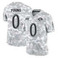 Morrishop LA.Rams #0 Byron Young Player Arctic Camo Salute To Service Limited Game Stitched Jerseys