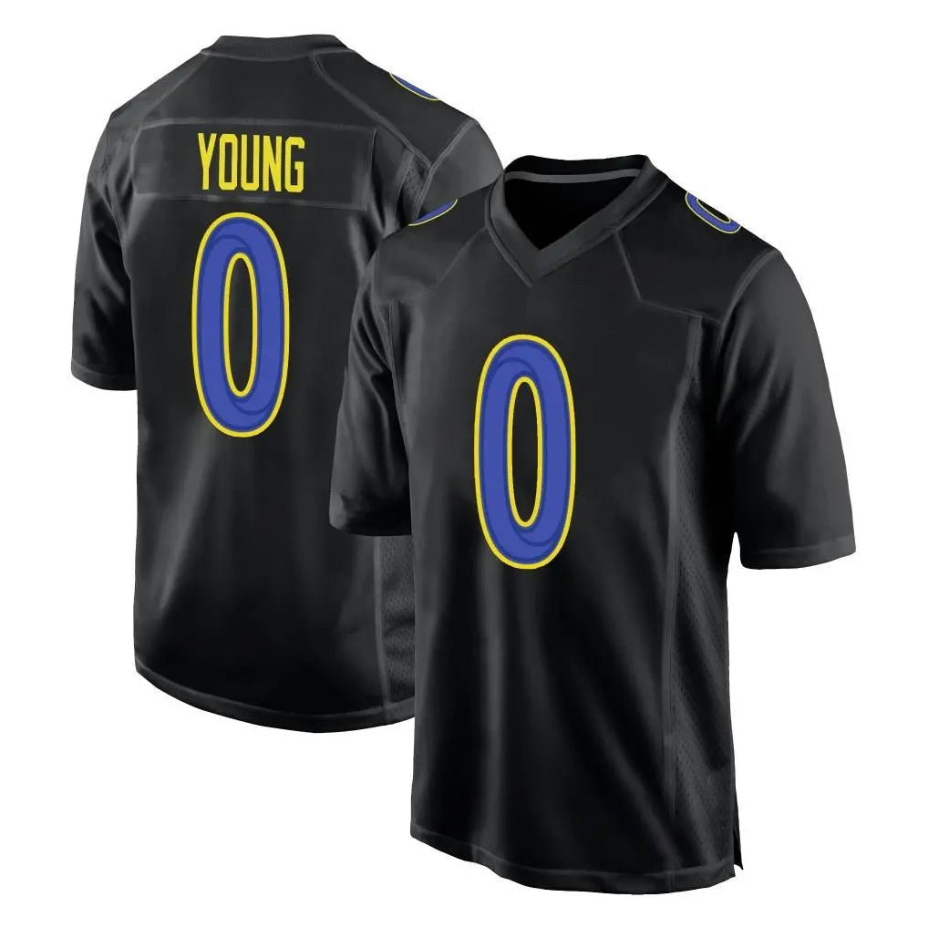 Morrishop LA.Rams #0 Byron Young Player Black Fashion Limited Home Game Stitched Jerseys