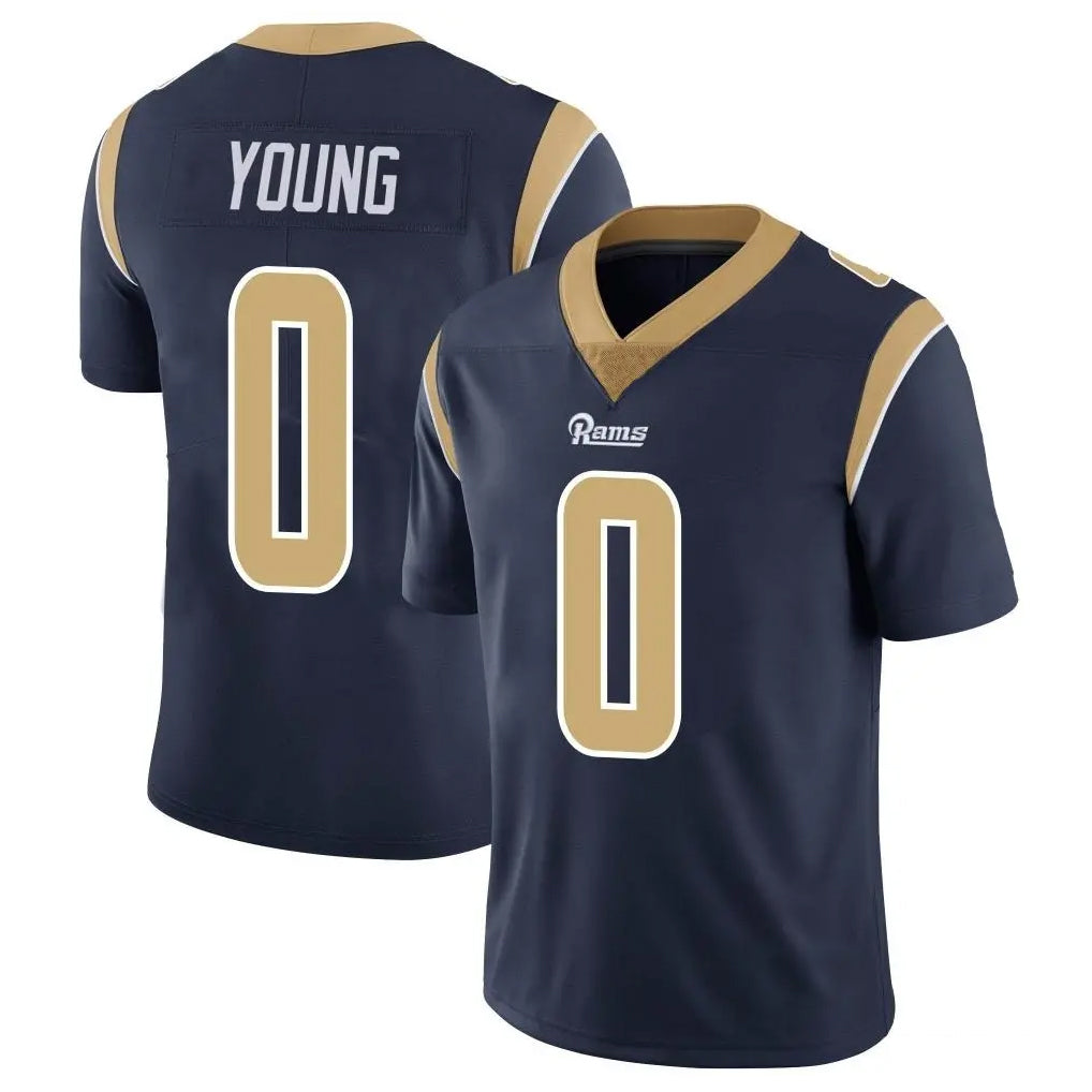 Morrishop LA.Rams #0 Byron Young Player Navy Limited Vapor Untouchable Home Game Stitched Jerseys