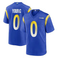 Morrishop LA.Rams #0 Byron Young Player Royal Home Game Stitched Jerseys