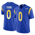Morrishop LA.Rams #0 Byron Young Player Royal Limited Vapor F.U.S.E. Home Game Stitched Jerseys