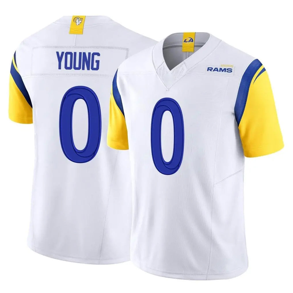 Morrishop LA.Rams #0 Byron Young Player White Limited Vapor F.U.S.E. Home Game Stitched Jerseys