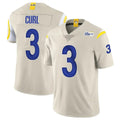 Morrishop LA.Rams #3 Kam Curl Player Bone Limited Vapor Home Game Stitched Jerseys