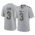 Morrishop LA.Rams #3 Kam Curl Player Gray Atmosphere Fashion Home Game Stitched Jerseys