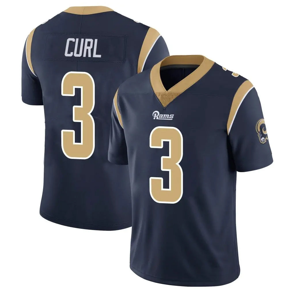 Morrishop LA.Rams #3 Kam Curl Player Navy Limited Vapor Untouchable Home Game Stitched Jerseys